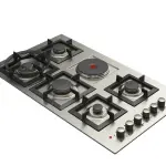 فرن سطحي كتشن لاين - 5 عين غاز + 1 عين كهرباء ايطالي - J5023