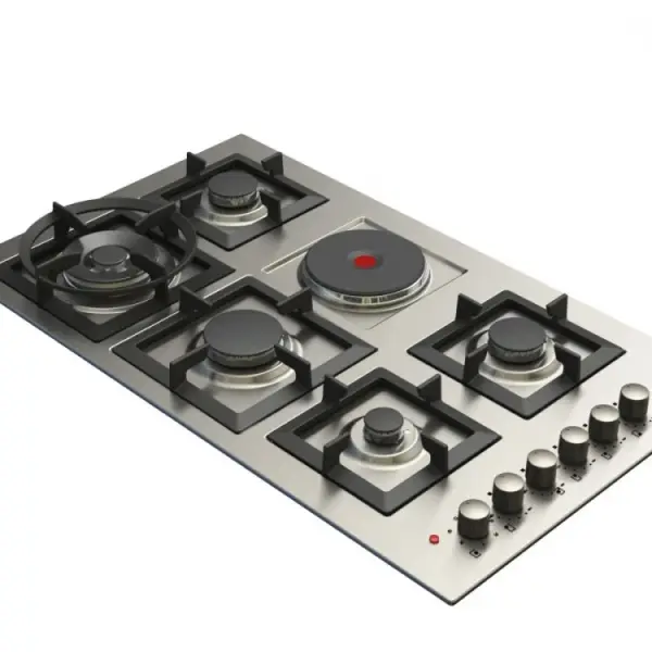 فرن سطحي كتشن لاين - 5 عين غاز + 1 عين كهرباء ايطالي - J5023