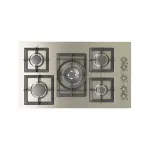 كتشن لاين سطح غاز بلت ان 5 شعلات 90 سم إيطالي من الستانلس ستيل فضي J5020