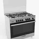 جليم غاز فرن غاز 5 عيون - 60×90 سم - أمان كامل مع شواية - SE967GIFSMF