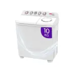 الكترو جنرال غسالة حوضين 10 كغ - تحميل علوي - أبيض - WXK-1000