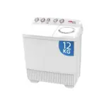 الكترو جنرال غسالة حوضين 12 كغ - أبيض - WXK-1200