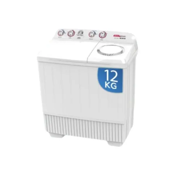 الكترو جنرال غسالة حوضين 12 كغ - أبيض - WXK-1200