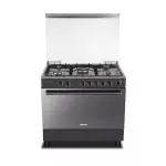 فرن توشيبا 5 عيون غاز 60x90 سم مع شواية ومروحة - ستيل - RLA1-90MG5GE(GMR)-SA