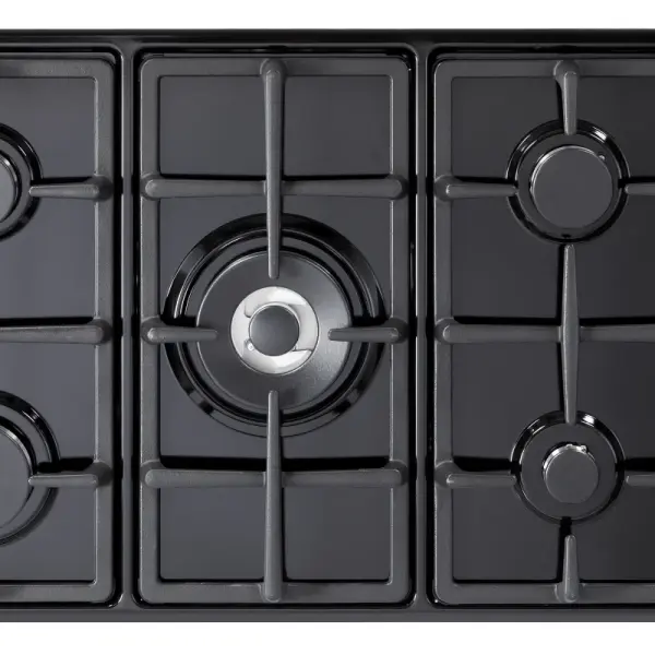 سطح البا بلت ان 90 سم حديد تيفال مفاتيح جانبية اسود- 5 عيون AS EN95-545 BKD