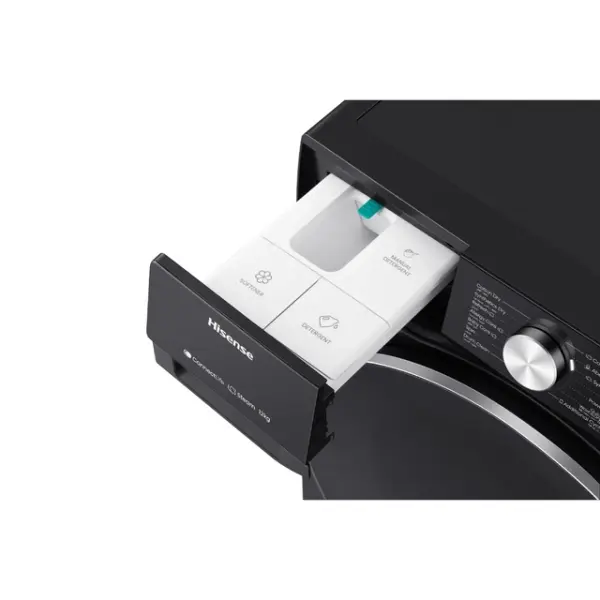 غسالة هايسنس 12 كيلو اتوماتيك ستيل تنشيف 80% WF5S1245BT2